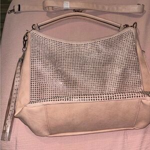 Elegant Pink Studded Handbag